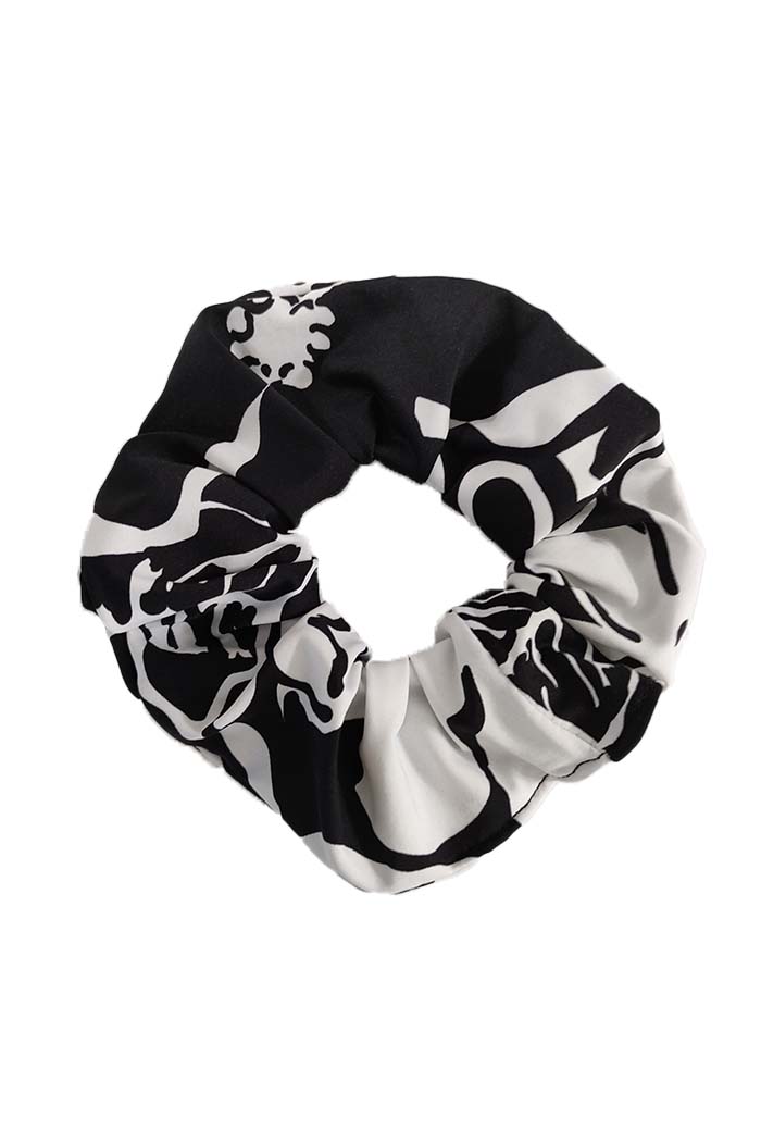 SCRUNCHIE - Flowers Black&White